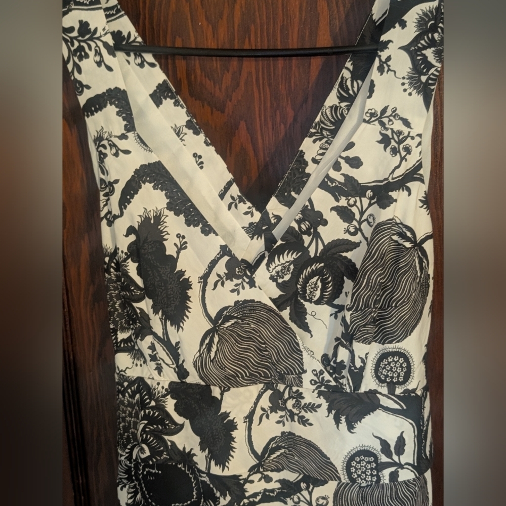 New With Tags J. Crew Tiered Maxi Dress in Ratti Print Black and White (size 6) - Picture 5 of 11